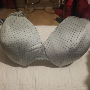 Catherines mint w/grey dots bra 48D